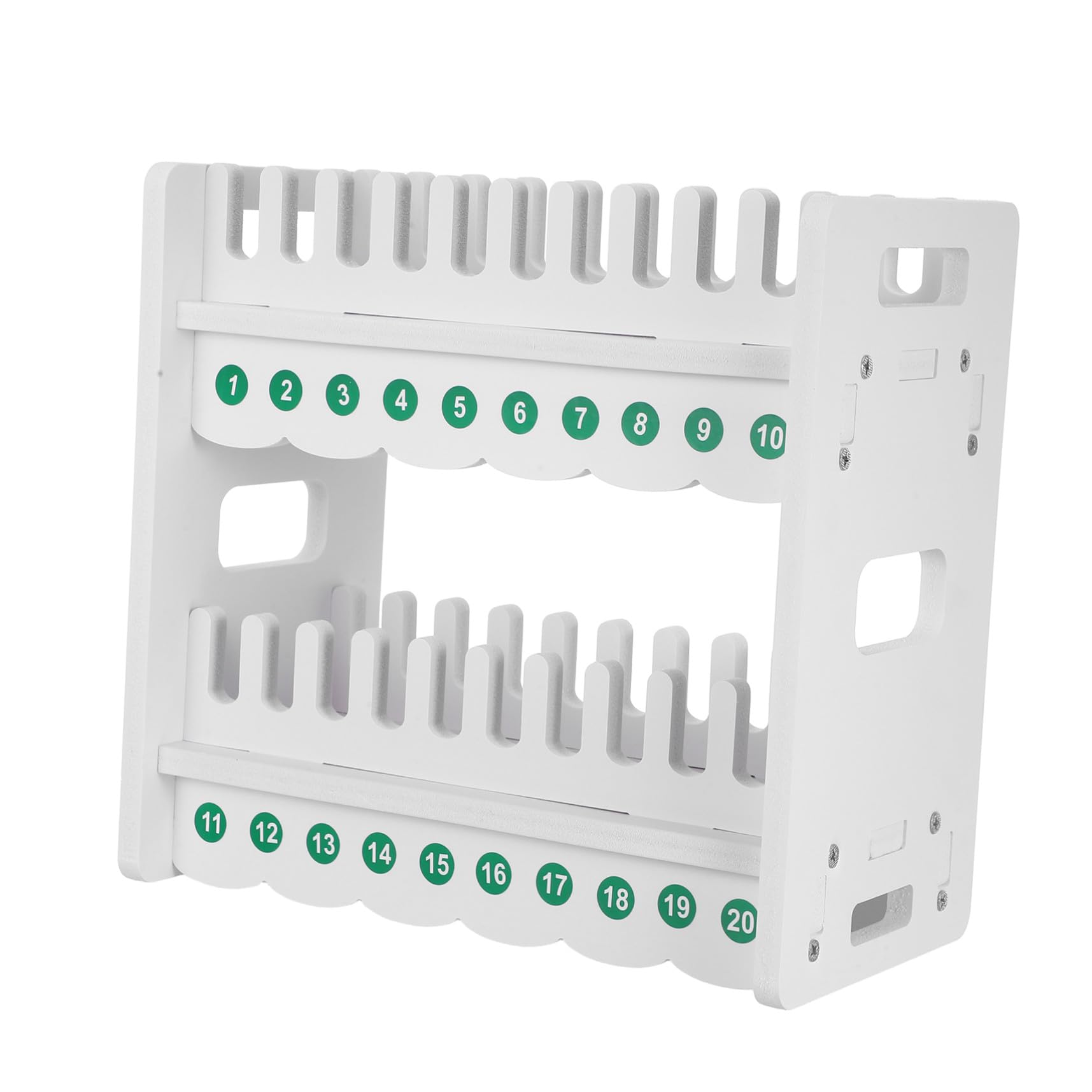 WOONEKY Supporto Plastica con Compatibilità e in Stabile Struttura Bianca Multi-livello per Cellulare da Scrivania per Uso in Ambienti Retail e Feste