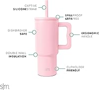 Vista 2 de Simple Modern Kids 24 oz Tumbler with Handle and Silicone Straw Lid Spill Proof and Leak Resistant Reusable Stainless Steel Bottle Gift for