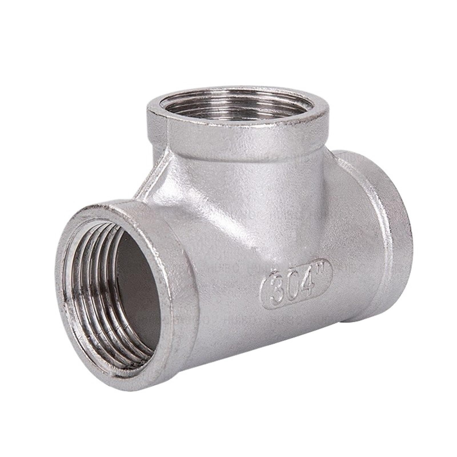 Conector en T de 3 vías Adaptador de Acero Inoxidable, Rosca Hembra, acoplador BSP, Accesorio for tubería Agua, Conector en T 3 vías(2")