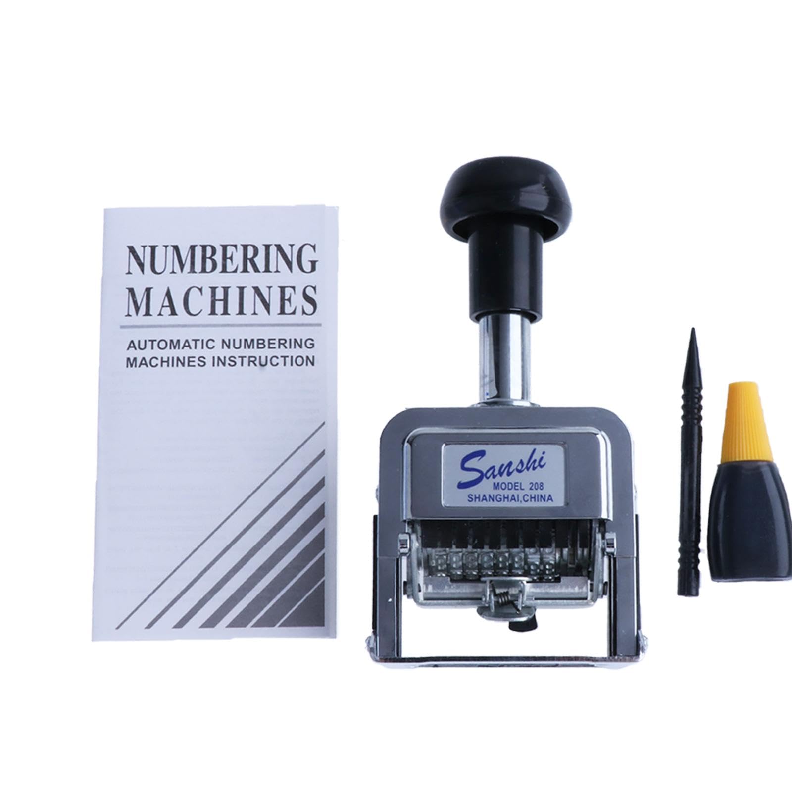 Numéroteuse à Fer, Numérotation Automatique, Tampon Encreur avec Mode de Comptage Individuel pour équipements de Bureau, Scolaires et Commerciaux, 8 Chiffres
