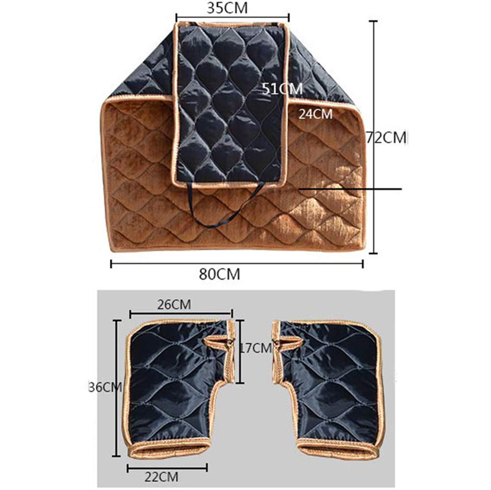 MIAOZHANG Scooter Leg Lap Tablier Cover Et Manchons, Hiver Tissu Imperméable Coupe-Vent PU Épaissi Au Chaud Couverture De Jambe De Scooter De Moto Universelle,Standardmodel