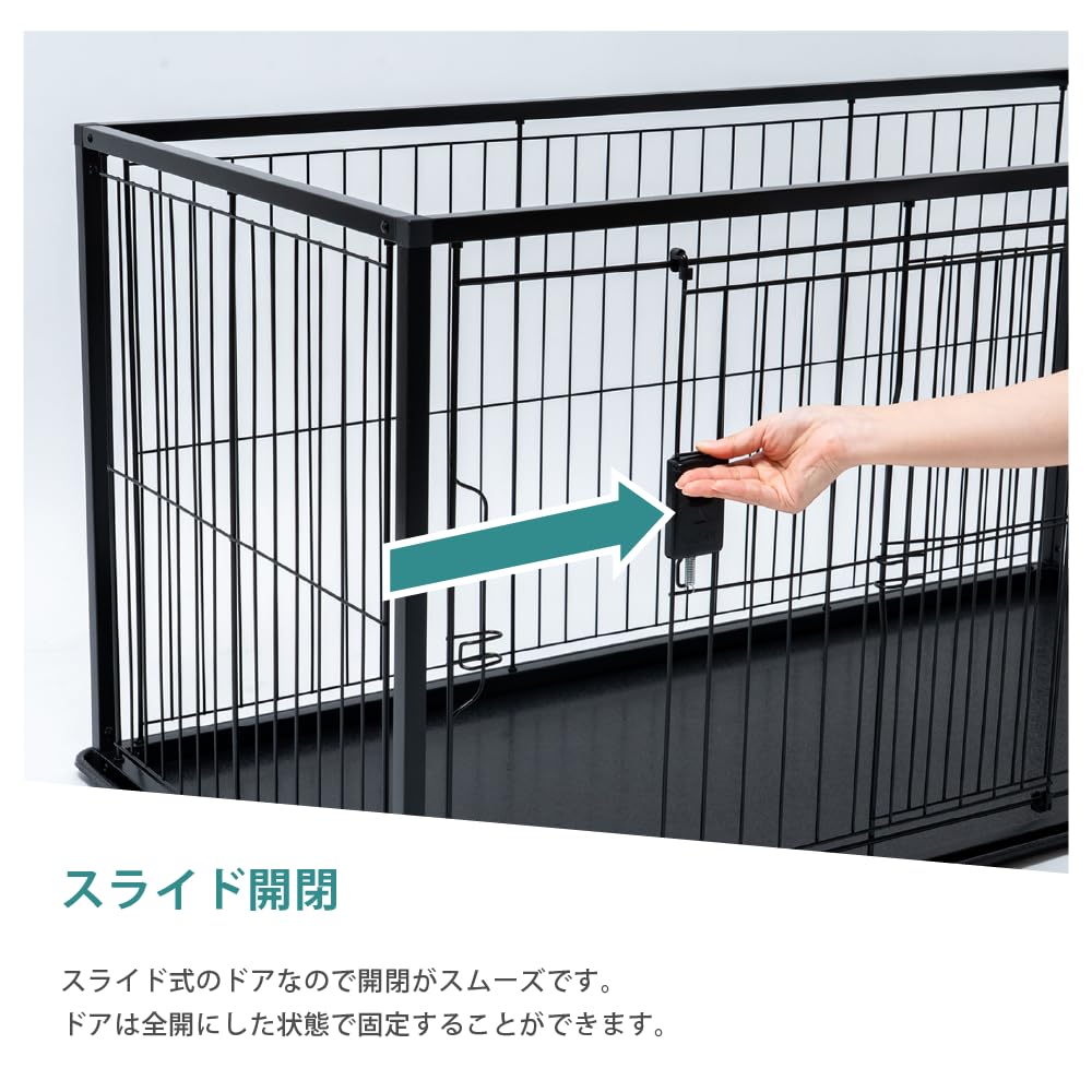 Amazon | リッチェル インテリアペットサークル 120-60 ブラック 超