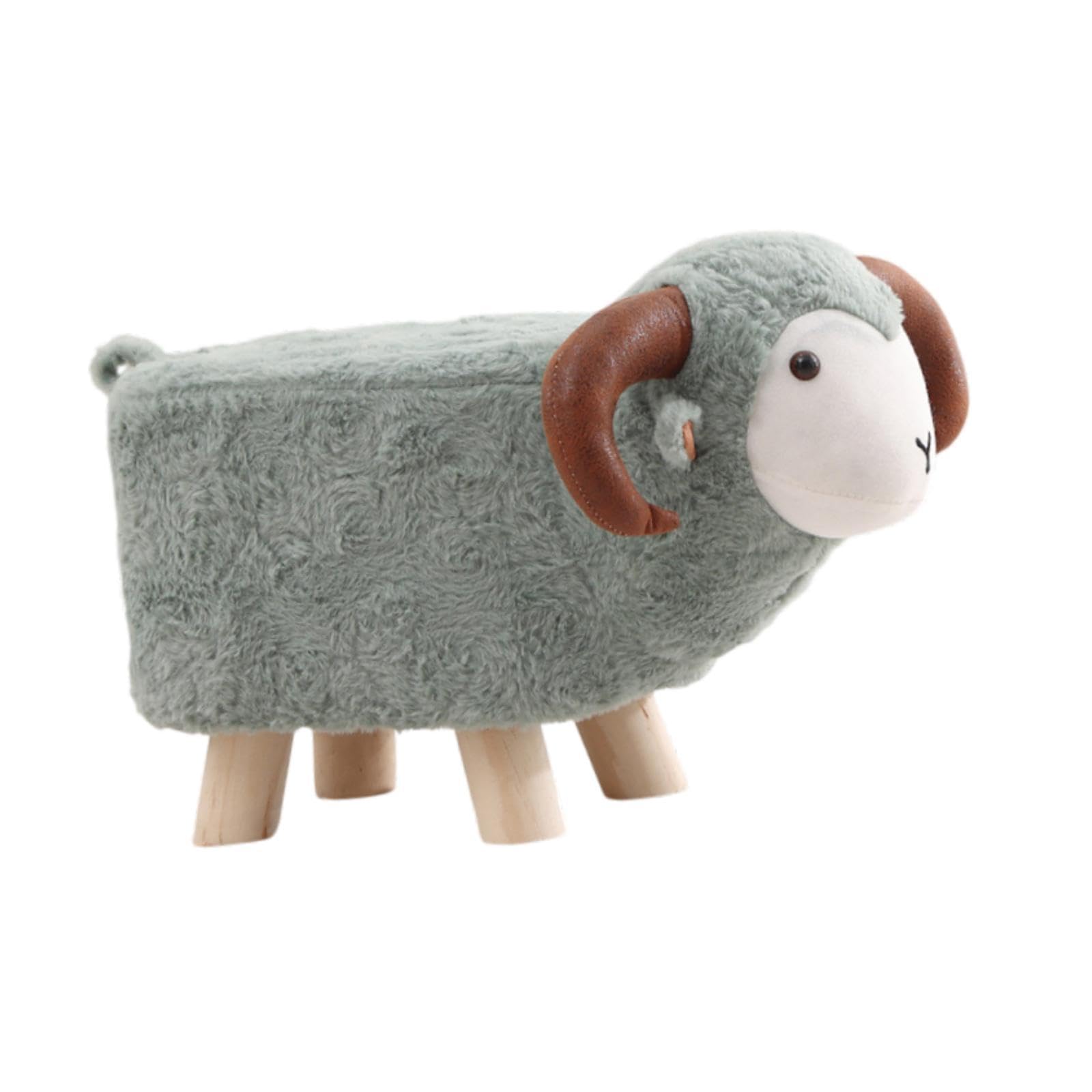 Tabouret animal repose-pieds ottoman en velours pour décoration salon