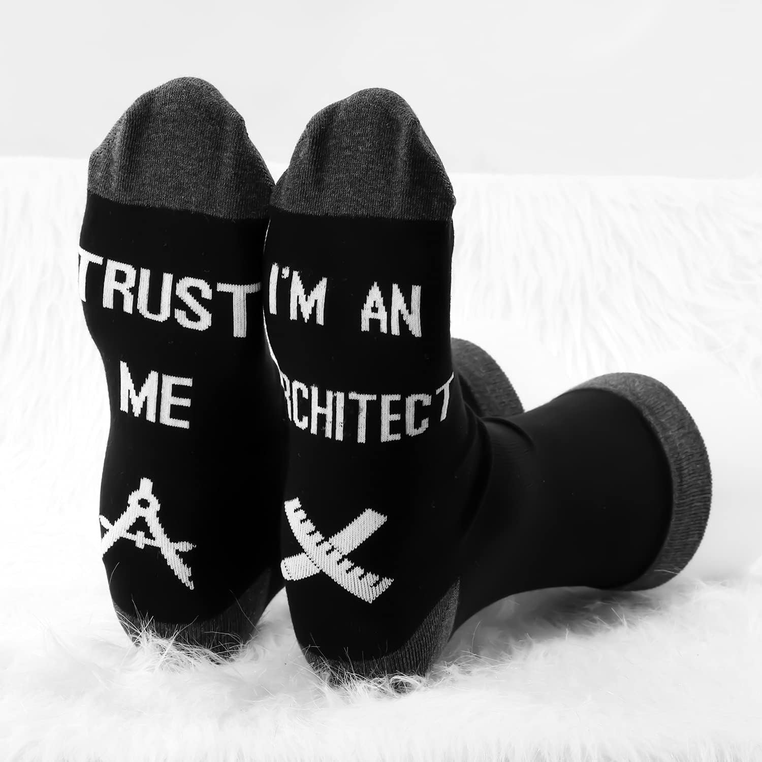 MBMSO Funny Architect Gifts 2 Pairs Trust Me I’m an Architect Socks Gifts - Image 2