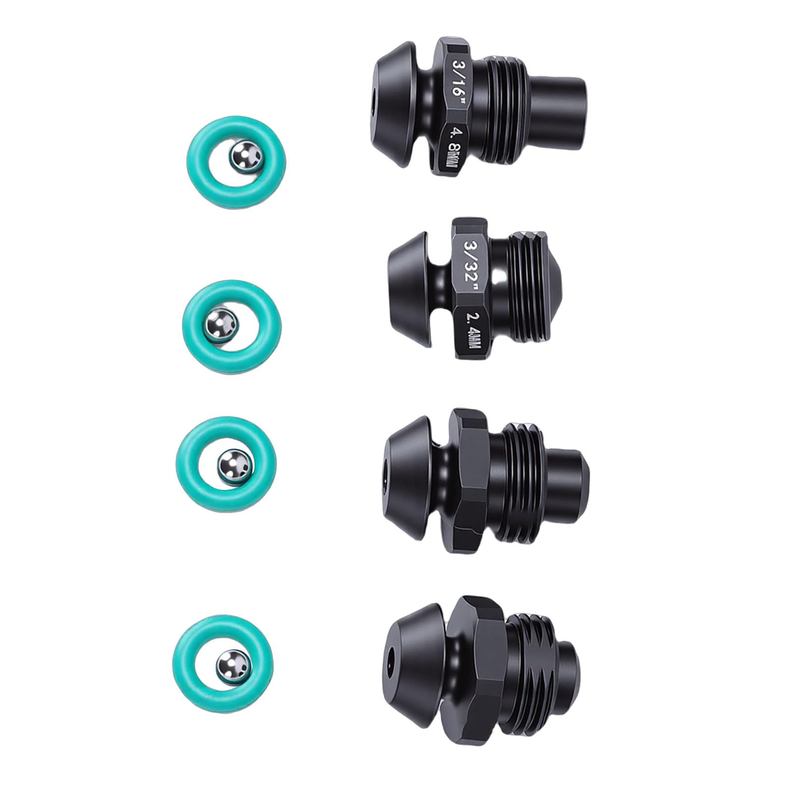 Generic Juego Duradero de Piezas de Punta de Retención de Herramienta de Remache para Herramienta de Remache 2550 M12, Kit de Piezas de Punta de Pistola de de Acero de 4 para Diversas Tareas