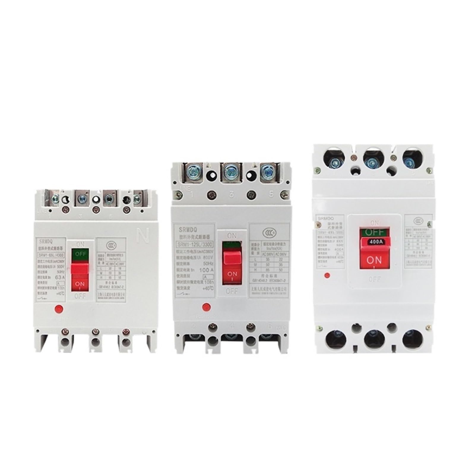 Disjoncteur à boîtier moulé CM1 100A triphasé pour tableau électrique tetrapolaire à quatre fils