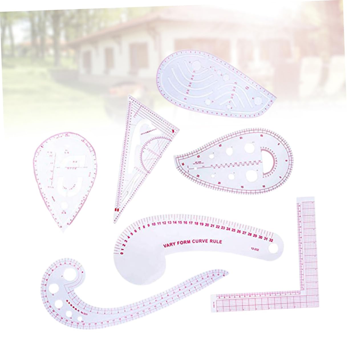 Gatuida 7 Piezas Kit Reglas De Corte y Escala Para Manualidades Reglas De Costura Para Sastre Para Patchwork Acolchado y Proyectos De Bricolaje Casa