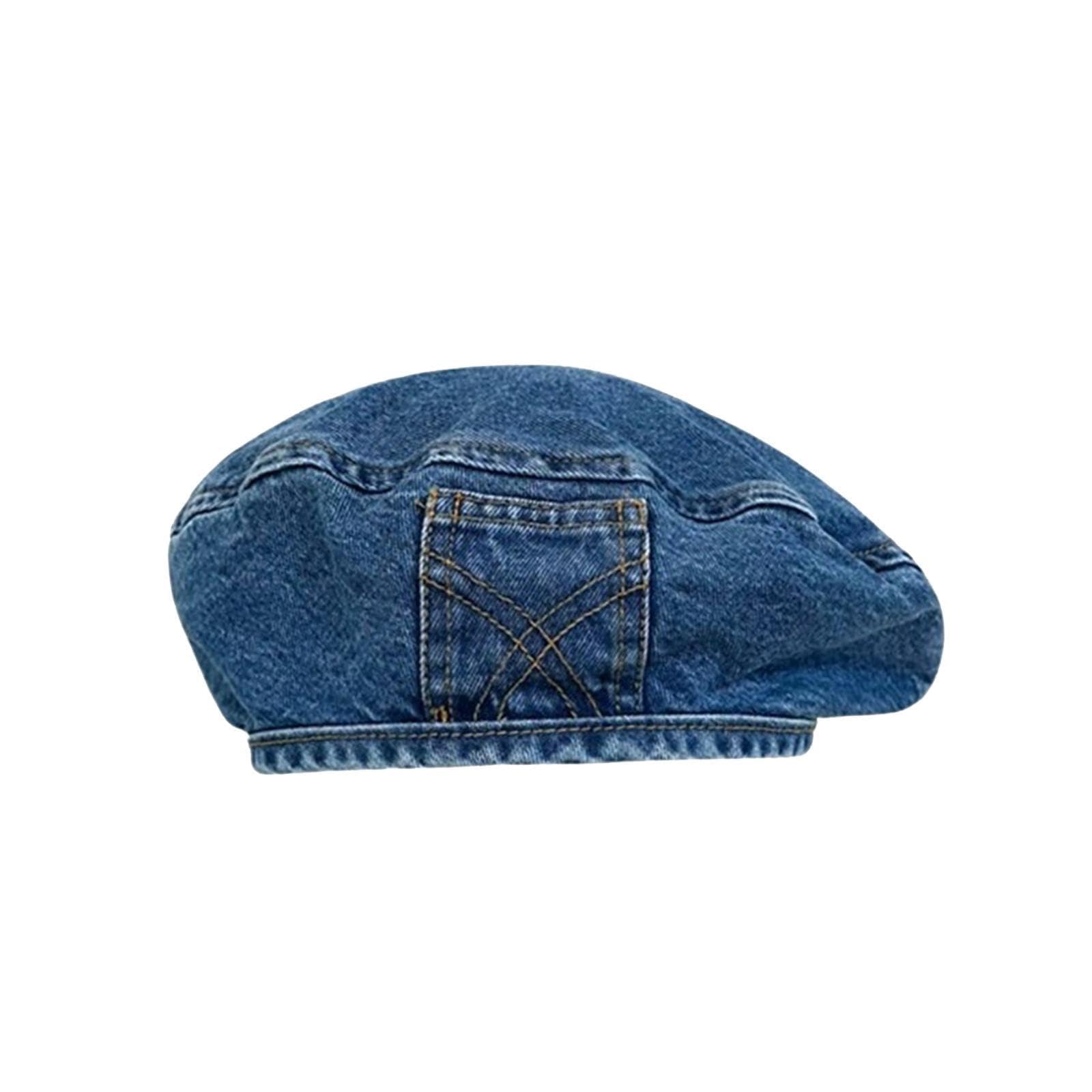 Denim Beret Hat Headgear Women French Hat Beanie for Shopping