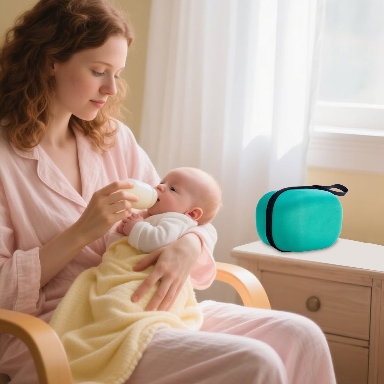 Sac de tire-lait portable | Étui de rangement pour pompage, sac de tire-lait portable avec compartiments pour soins infirmiers, travail, hôpital, extérieur, avion, voyage, Vert, Reportez-vous à la