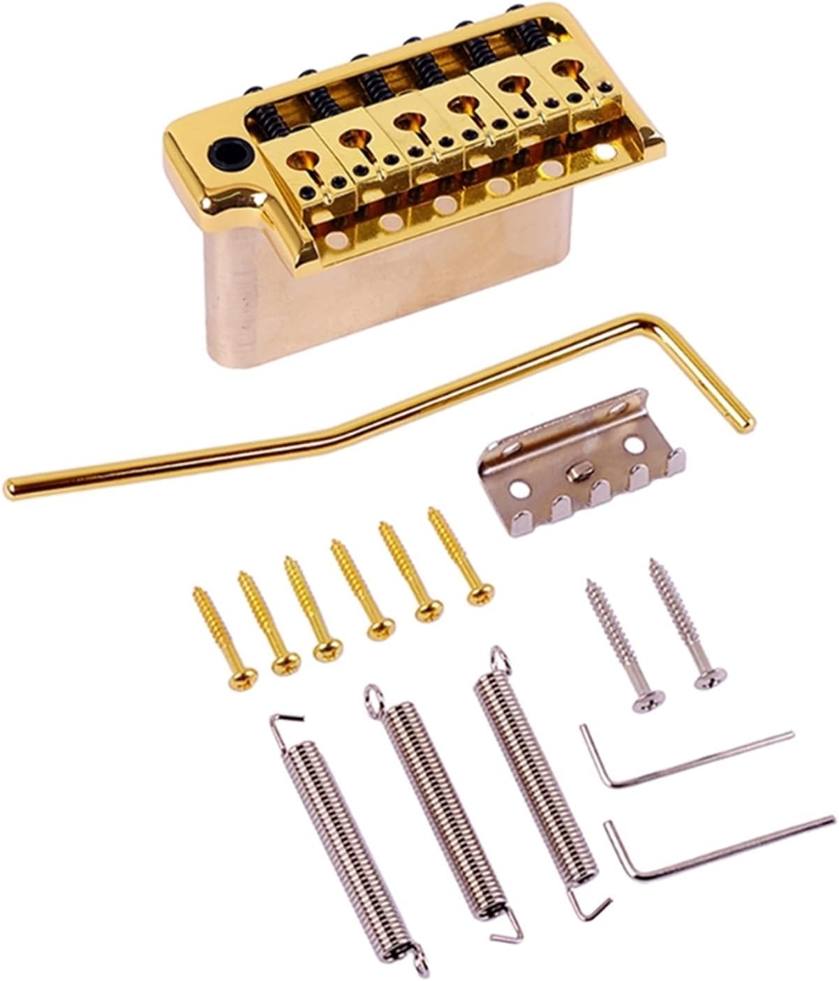 Electric Guitar Bridge Saddle 6 Strings Saddle Metal Gold