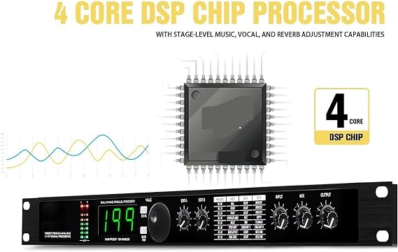 Professional Digital Reverb And Multi Effect Processor Audio Processor Equalizer Vocal Microphone
