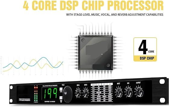 Professional Digital Reverb And Multi Effect Processor Audio Processor Equalizer Vocal Microphone