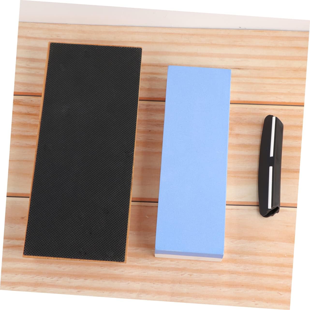 Tofficu 1set Double-sided Sharpening Stone Kit for Household Use Grit Base Holder Stone Kitchen Tool for Quick Knife Sharpening