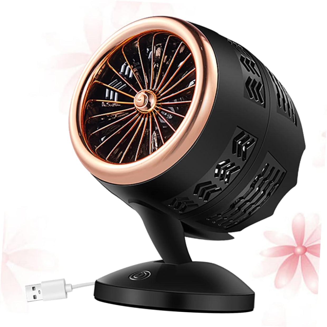 Ciieeo 2pcs Usb Mini Fan for Office Desk Cooling Fan Settings Usb Powered Low Noise Design for Home and Workplace Golden