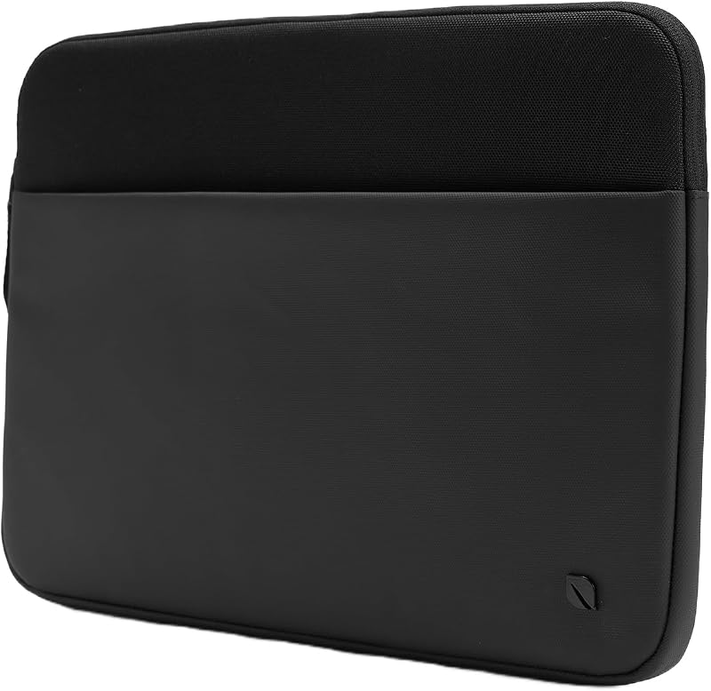 A.R.C. Laptop Sleeve 14 Inch – MacBook Case with Faux Fur Lining, External Pocket – Fits MacBook Pro Air Lenovo Dell HP – Laptop Cover, Computer Case - Travel, Work, College - Black