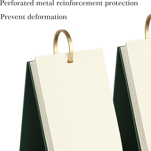 Miniatura 6 de Pequeñas tarjetas flash en blanco, tarjetas de índice, tarjetas de notas perforadas con anillos de carpeta, papel kraft de pie, tarjetas de estudio