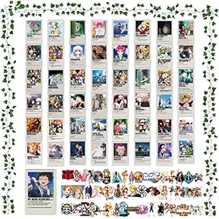 I3C 50PCS Anime Panel Aesthetic Pictures Wall Collage Kit with Rattan , Anime Style Photo Collection Collage Dorm Decor for VSCO Girls Boys, Party Photo Display, Bedroom Decor