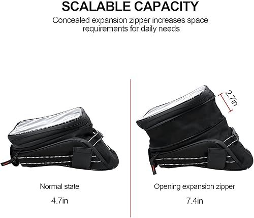 Miniatura 3 de Sresk Bolsa universal para motocicleta accesorios de deportes de potencia la mayoría de motocicletas para Yamaha para Kawasaki para Harley y más