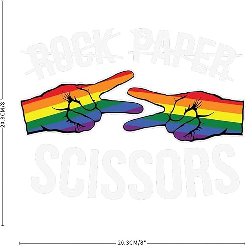 Miniatura 4 de ArogGeld Calcomanías de papel de roca con diseño de arco iris lésbico para automóvil, calcomanías de vinilo de igualdad LGBT, calcomanías divertidas