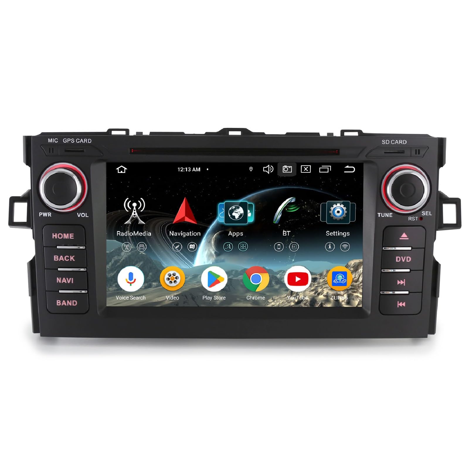 Acht-Kern 4GB RAM 64GB ROM Android 16 DAB+ Autoradio mit Bluetooth Für Toyota AURIS 2007-2012 GPS Navigation Wireless Apple CarPlay Android Auto WiFi 4G USB CD DSP Canbus Lenkradsteuerung RDS Radio FM