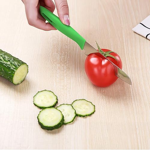 Miniatura 4 de Cuchillo de pelar, nuevo cuchillo de frutas afilado y duradero con cubierta protectora, adecuado para la mayoría de tipos de verduras, frutas y