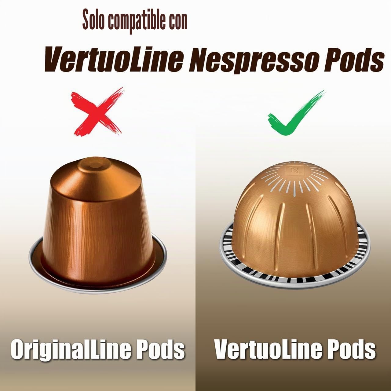 DecoBros - Cajón de almacenamiento de vidrio templado para cápsulas Vertuoline | Compatible con cápsulas Nespresso, color negro