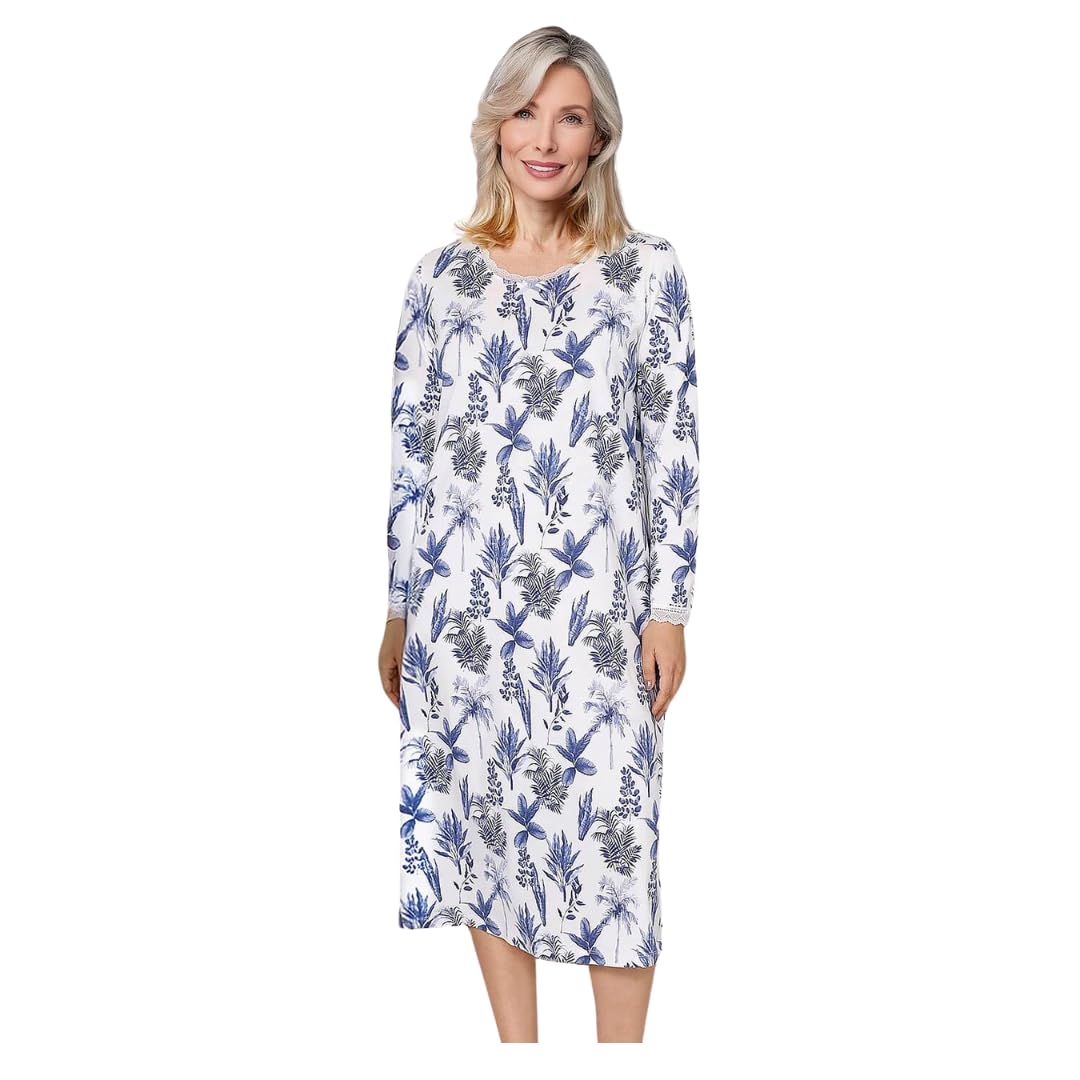 Coopers of Stortford Pack of 2 Ladies Nightdresses Blue | S/M/L/XL (Blue, Medium)