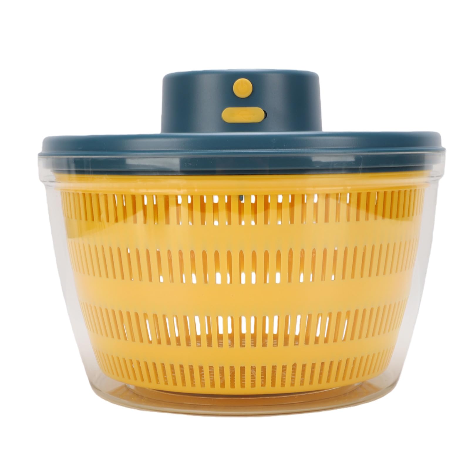 Centrifuga per Insalata, Lavatrice Elettrica Automatica Ricaricabile da 4 Litri Tramite USB, Essiccatore per Verdure con Design Staccabile a Doppio Strato per Lavare la Centrifuga e Drenare