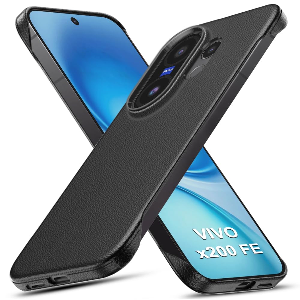 TheGiftKart Hybrid Ultimate Slim Back Case Cover for Vivo X200 FE 5G | Lightweight Profile | Hard Back Case Cover for Vivo X200 FE 5G (PC & TPU, Metal Camera Ring, Leather Texture Finish, Grey) — Amazon image 18