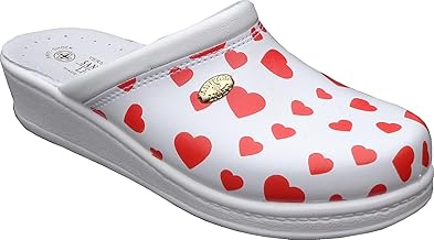 Sanital Light 1350 - Women's Leather House Clog with Anatomical First Leather Anti-Shock