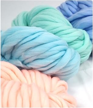 Knitting Yarn Super Coarse Yarn, Extra Coarse Wool Handmade DIY Knitted Scarf Silk Hat Blanket Tapestry Yarn Knitting Yarn (Color: Two Red) (Color : Big Red)