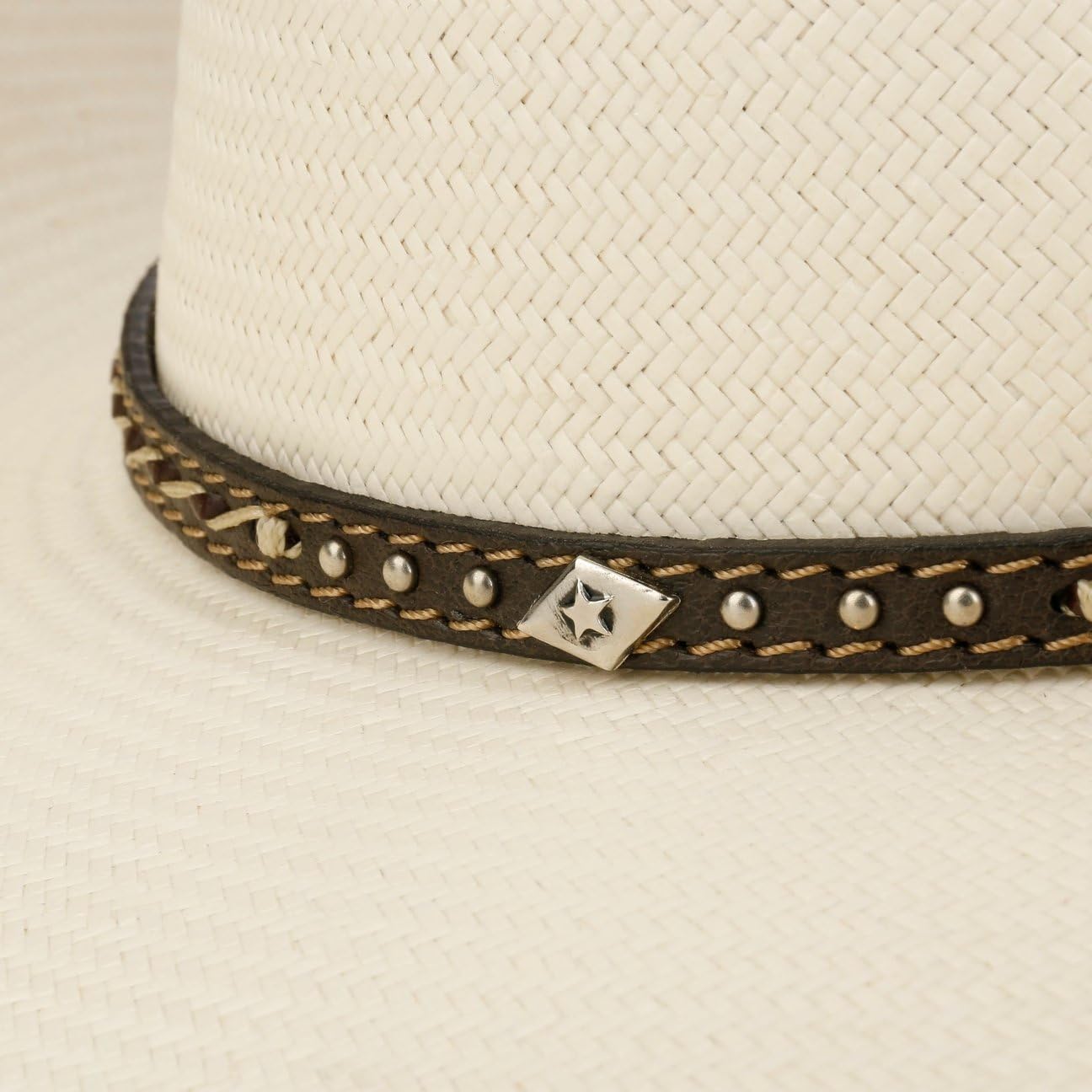 Stetson Sombrero Pittsfield Western Toyo Mujer/Hombre - de Sol Vaquero con Banda Piel Primavera/Verano Primavera Verano