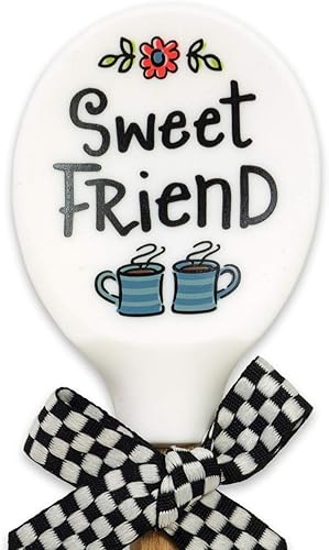 Shannon Road Gifts - Cuchara clásica de silicona y madera, 12.5 pulgadas, dulce amigo