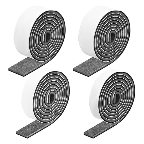 MICTER Feltrini Per Mobili, 2 Feltro Adesivo Rotolo, 5mm di Spessore 150x(5+5+3+2) cm Antiscivolo, silenzioso, Feltrini Sedie Taglio Libero in Qualsiasi Forma, Feltro Adesivo con Adesione-Grigio
