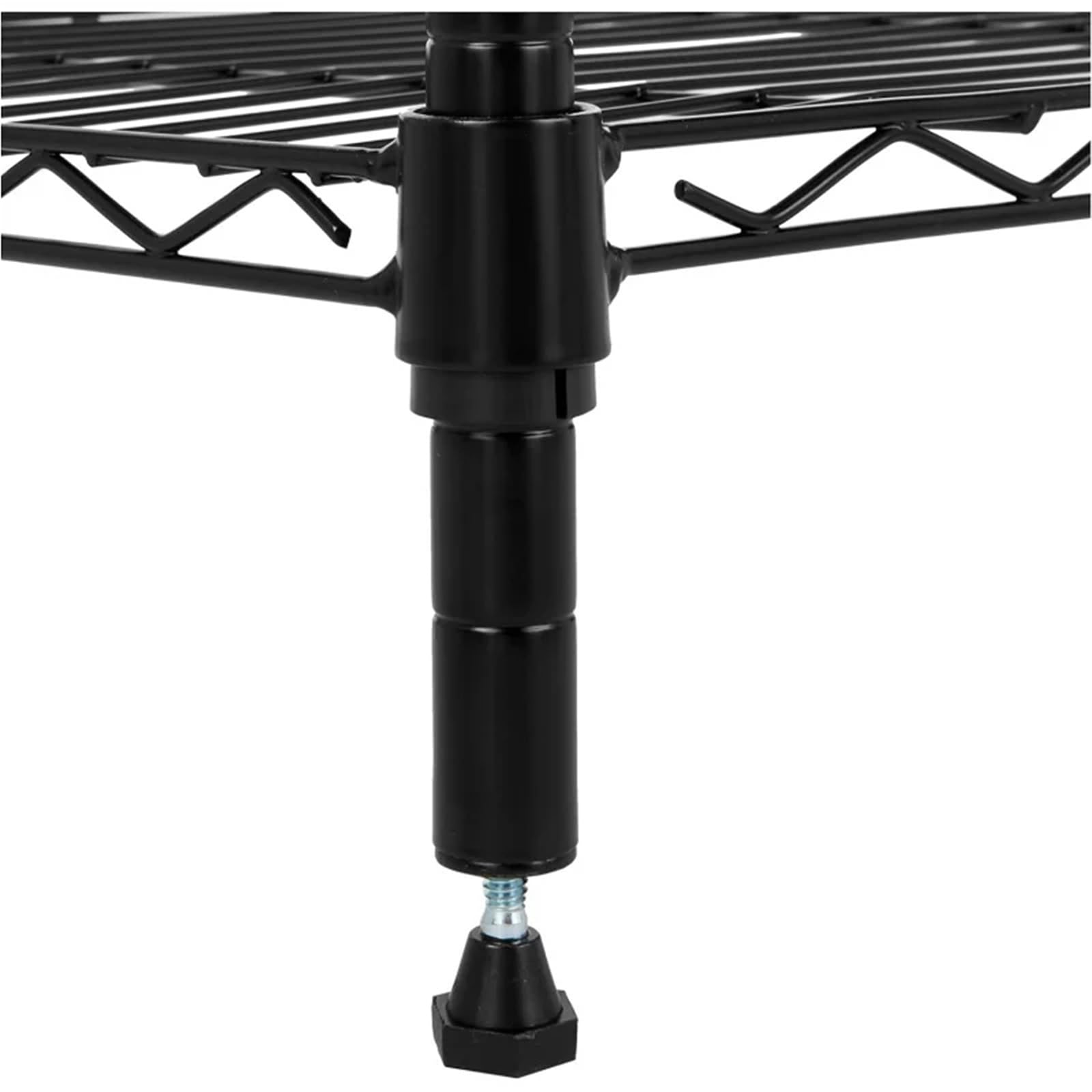 Scaffali in Metallo per Garage Scaffale portaoggetti Regolabile a 4 Ripiani in Filo di Acciaio Resistente for Garage, 36" L x 14" L x 54" A, Nero(Black)