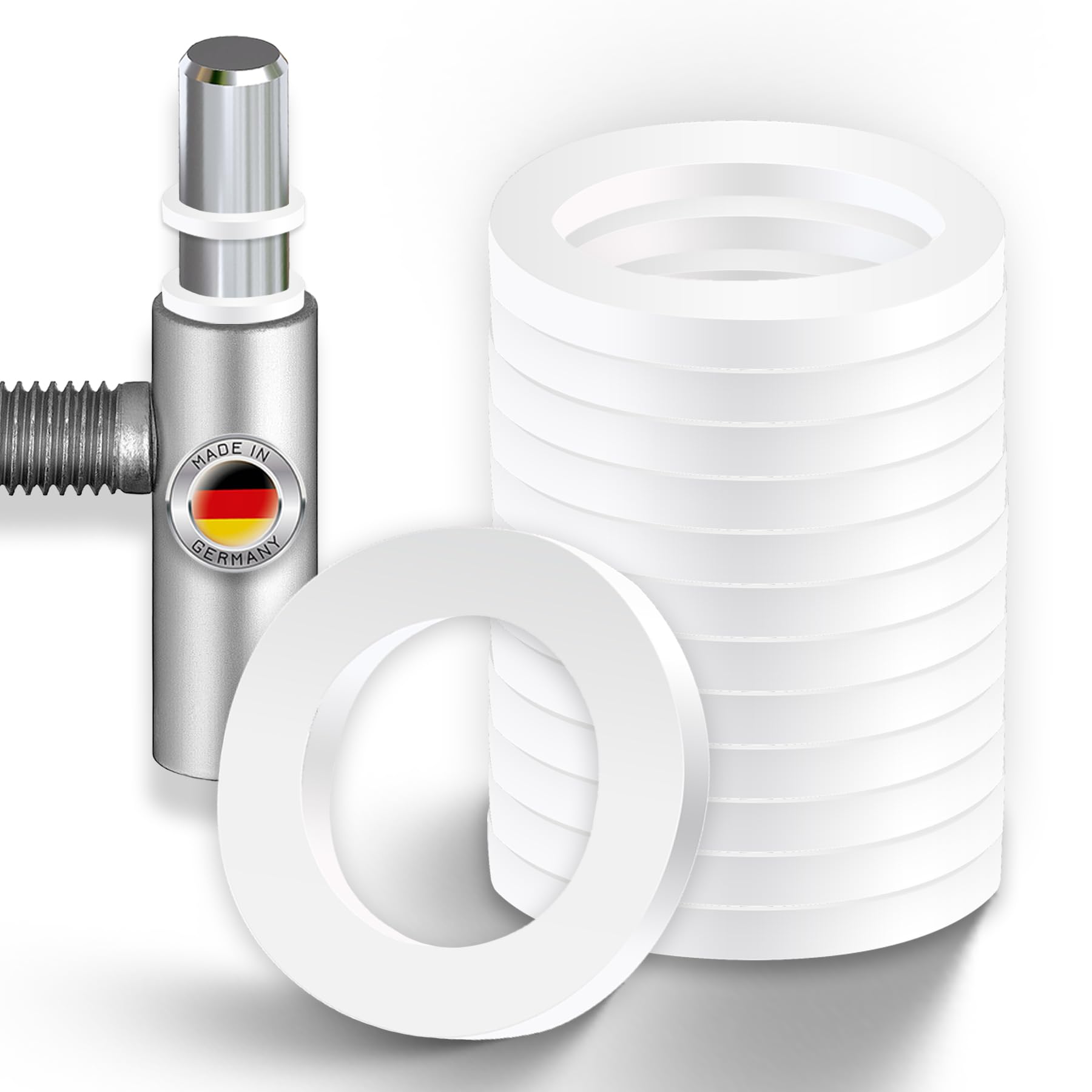 NIMA PARTS Fitschenringe – 60 Stück – Made in Germany – Unterlegscheiben für Zimmertüren (1mm)