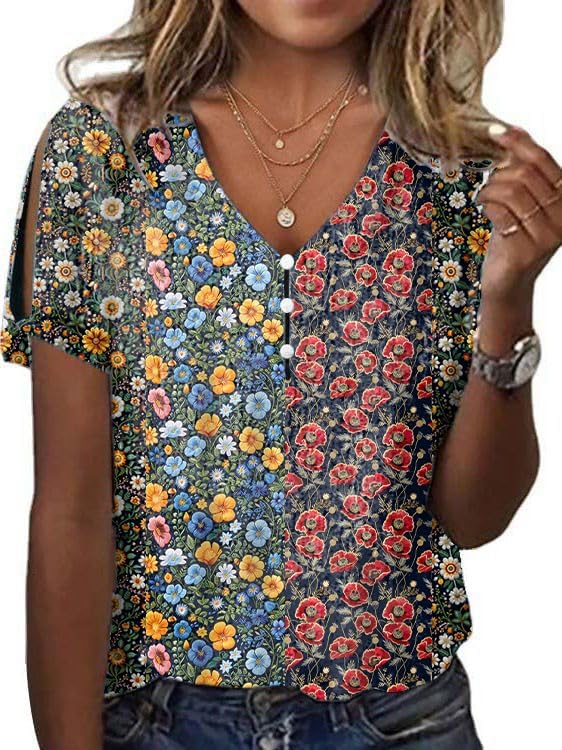 Mardi Gras Shirts for Women Short Sleeve V Neck Carnival Graphic Oversized Casual Fashion Vacation Party Tunic Tops