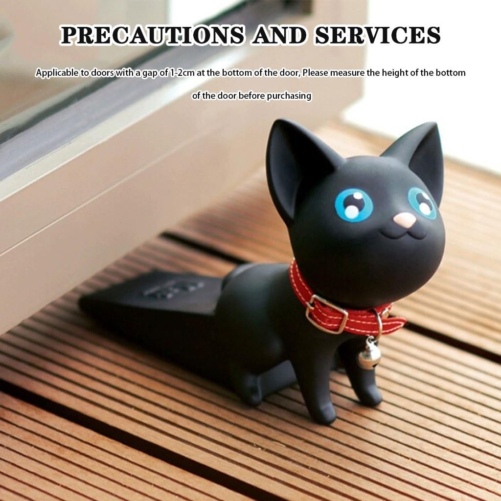 Rutschfester PVC-Türstopper Für Zuhause, Niedlicher Katzen-Door Stopper Zum Schutz des Bodens, Kunstdeko, Geschenk Für Katzenliebhaber(Set)