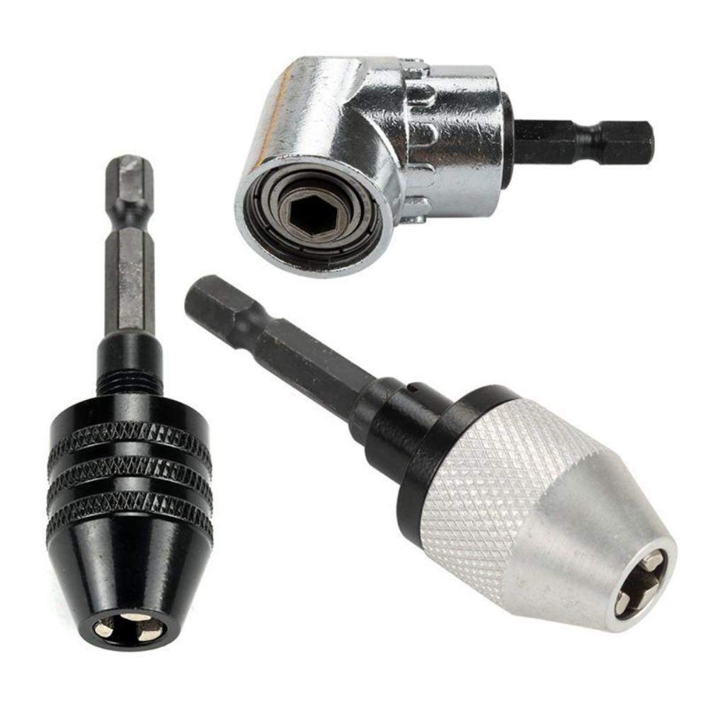 Artisanshow Black 105 Degree Multifunction Bit Extension 1/4 Inch Quick Magnetic Drive Hex Bit And Drive Power Screwdriver Bit Attachment Quick Change Drive, 1/4 Inch Hex Shank Drill Chuck Adapter