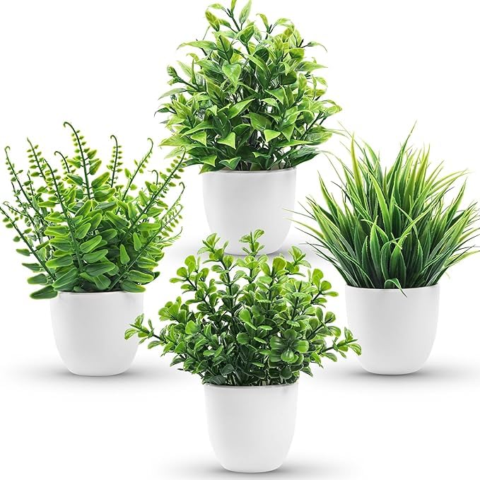WYTE ORIGIN Collection Set of 4 Artificial Flower Pot for Indoor, Office & Home Decor Wild Artificial Flower with Pot (Green) (B0BZDMW93J) Amazon Price History, Amazon Price Tracker