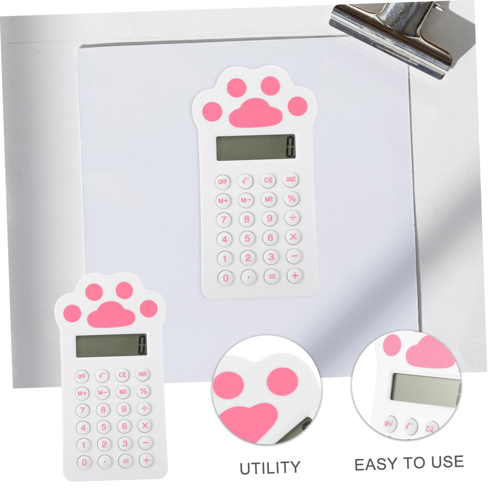 ARTIBETTER Cute Cartoon Solar Powered Calculator Portable for Office Home School Use for Students and Adults Fun Math Assistant with Excellent Workmanship