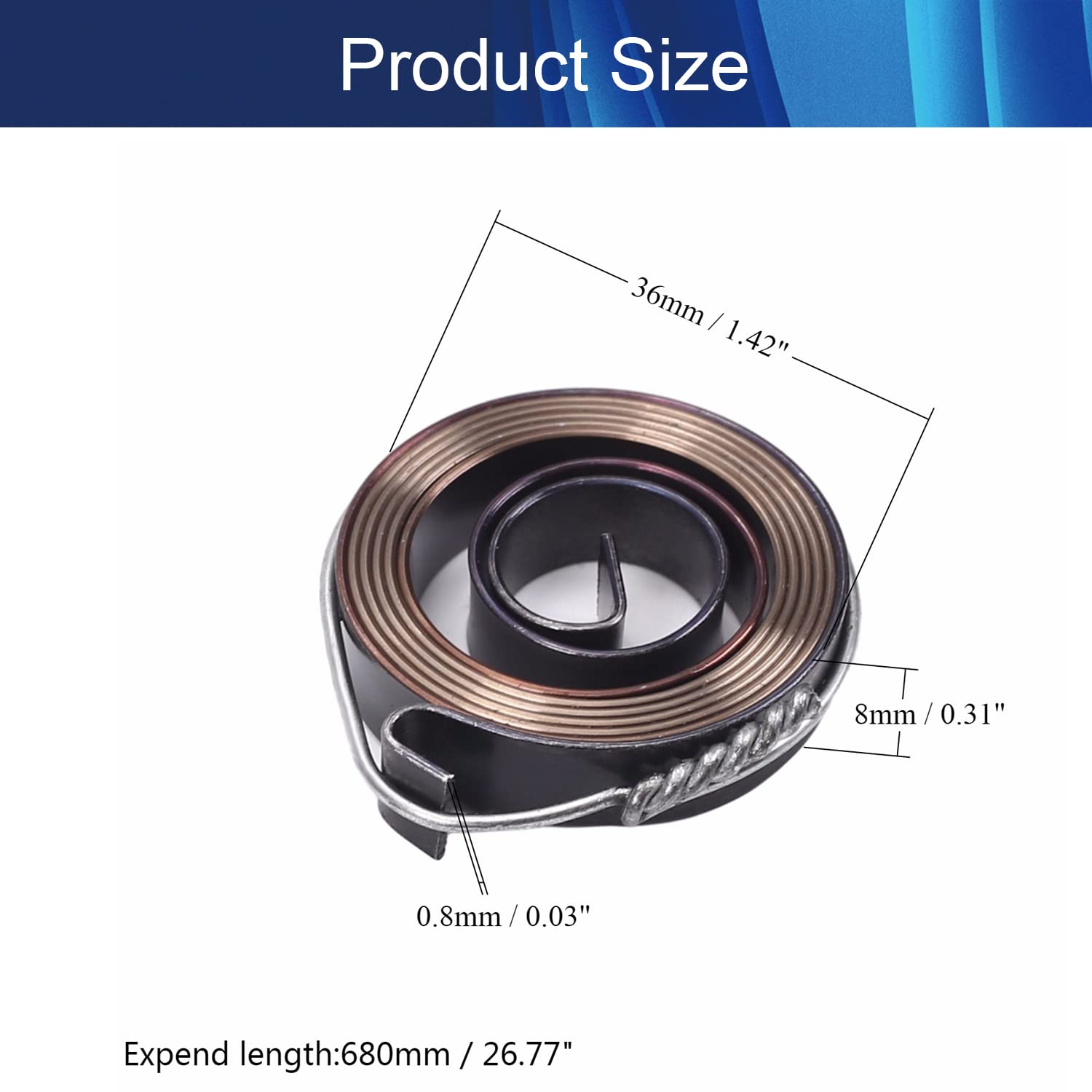 Jutagoss Drill Press Return Spring, Quill Spring Feed Return Coil Spring Assembly 26.77