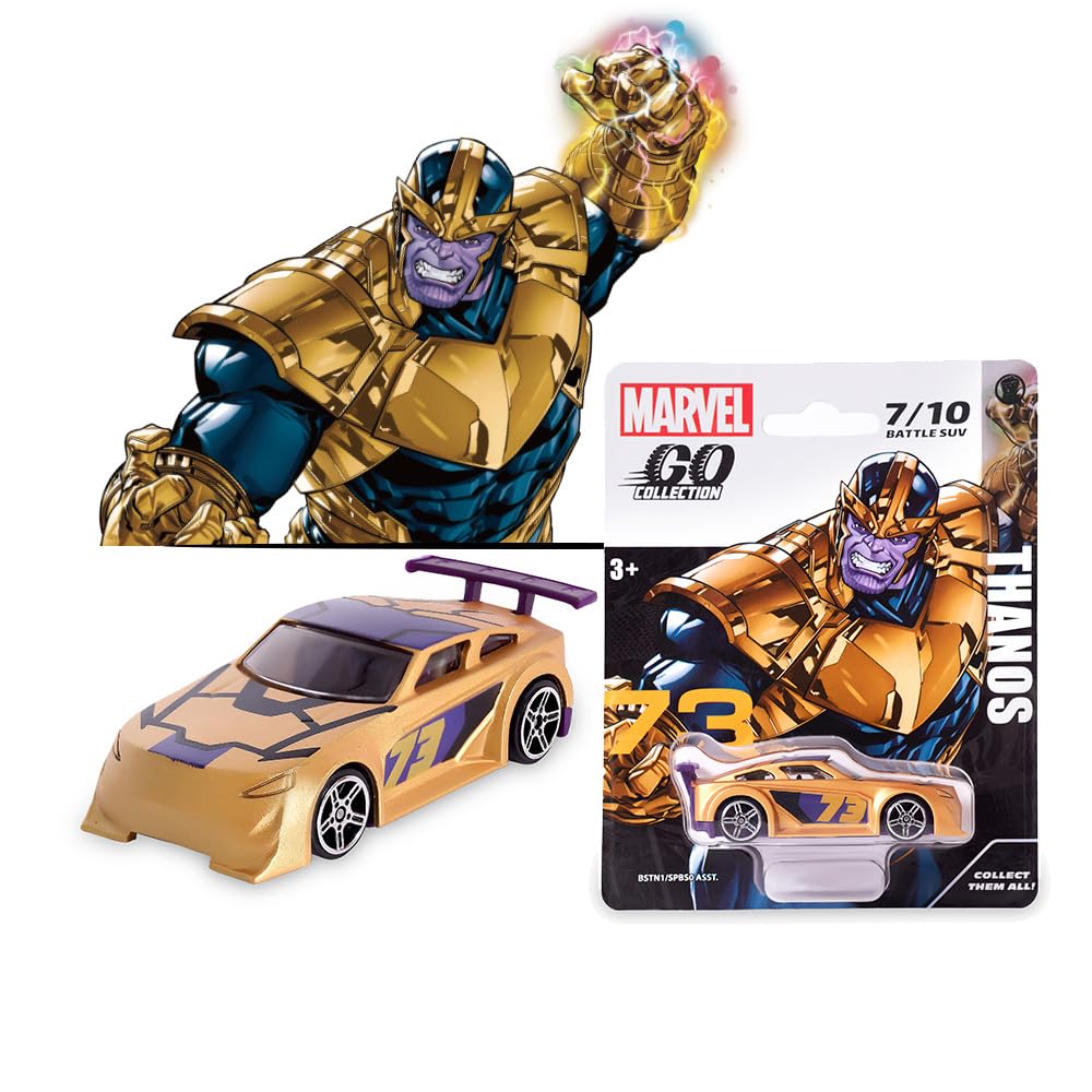 Marvel Thor #4 Diecast Battle SUV Toy Car | 1:64 Diecast Toy Car Go Collection | Ages 3 & Up, Multicolor