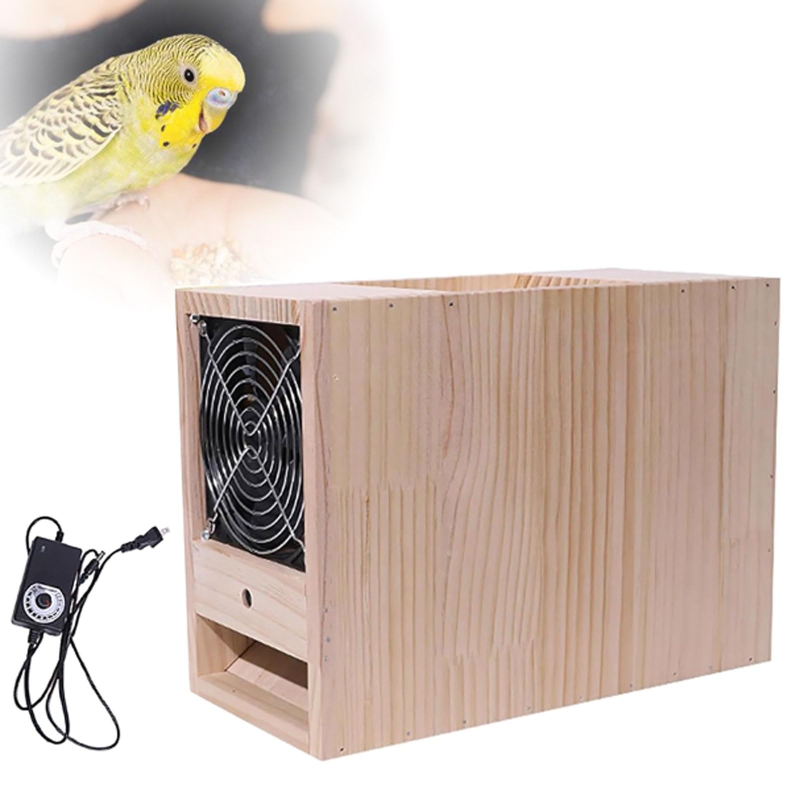 Lanceur de grains avec ventilateur électrique et séparateur de coquilles soufflées pour oiseaux