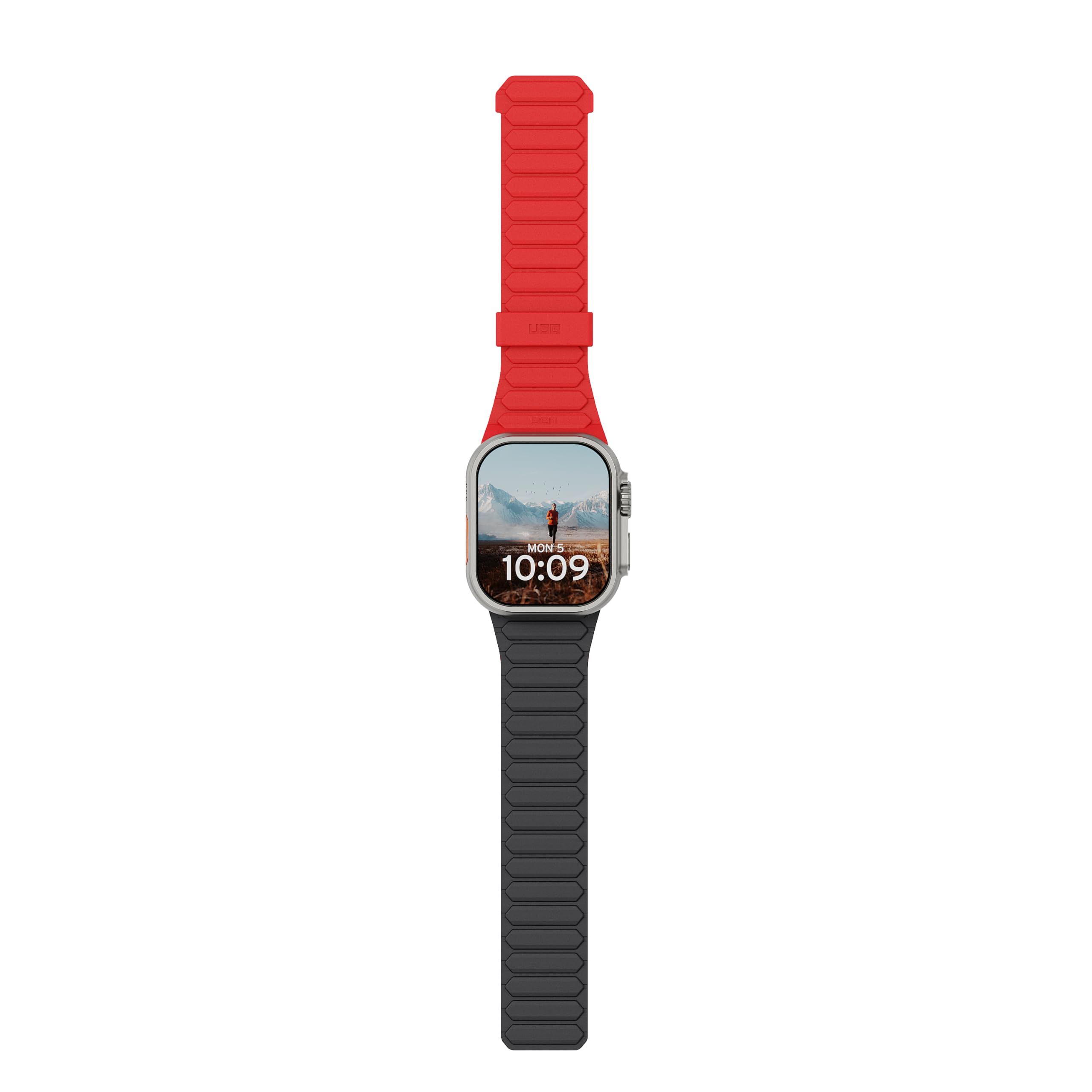 URBAN ARMOR GEAR UAG Bracelet de montre magnétique réversible double face en silicone compatible avec Apple Watch 49/46/45/44 mm et 42/41/40 mm Pathfinder Bracelet de montre magnétique réversible