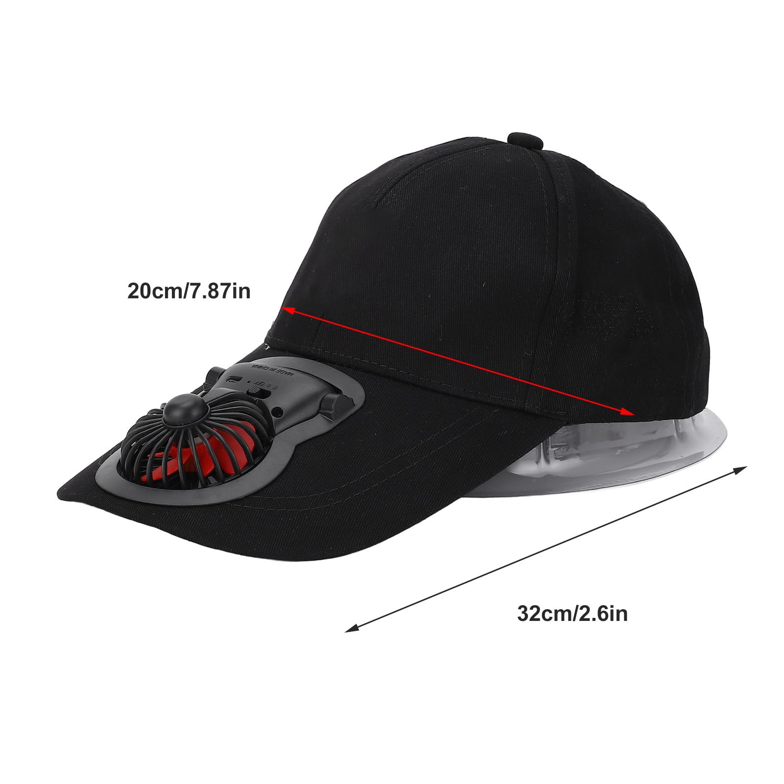 Yinhing Solaire avec Une Batterie Rechargeable Intégrée, Chapeau Réglable à Large Bord avec Ventilateur pour Voyage Pêche Randonnée Casquette de Baseball Ventilateur