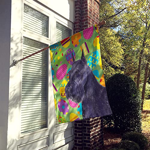 Drapeau Schnauzer de Pâques grand format décoration de Pâques festive pour jardin - 3