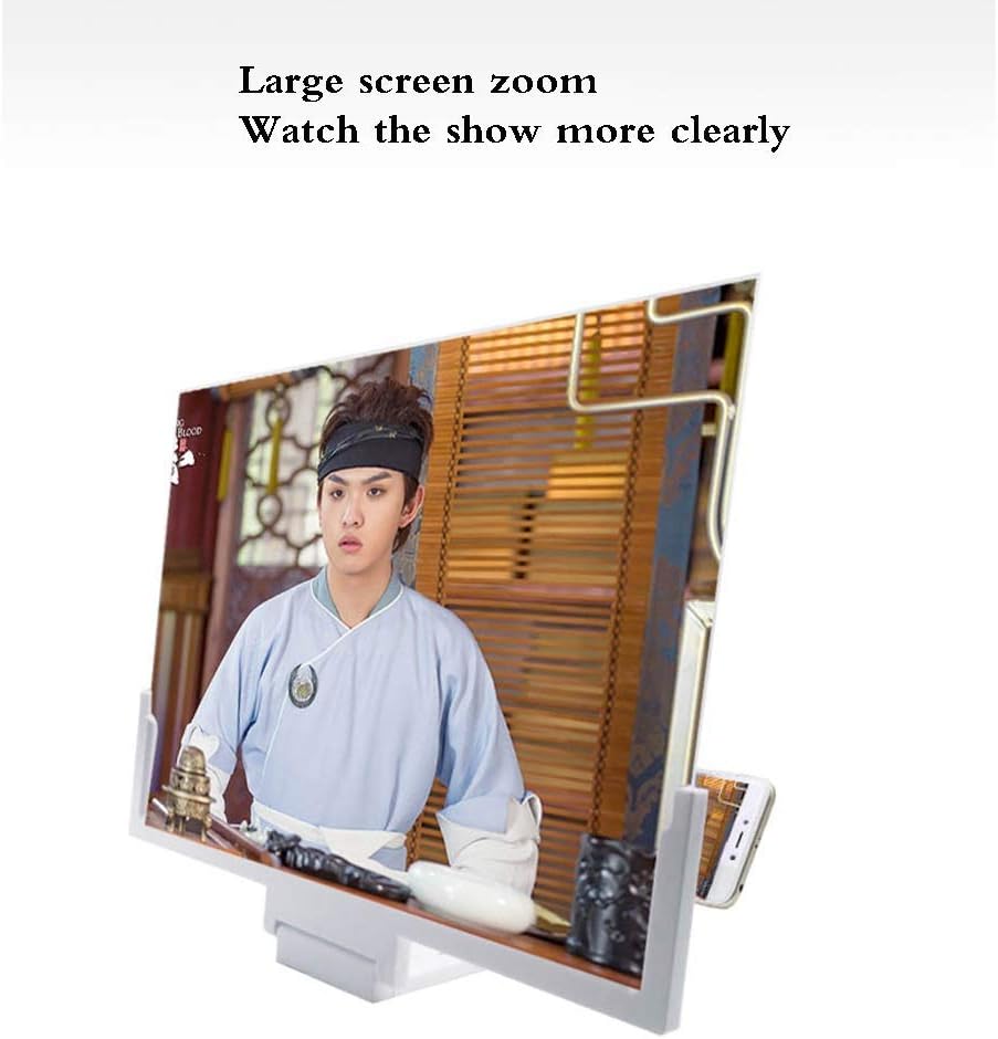 Phone Screen Magnifier for Smartphone Foldable 3D Magnifier Projector Screen for Movies Videos Compatible with All Smartphones (Color : Black-C Size : 18inch) (Black a)