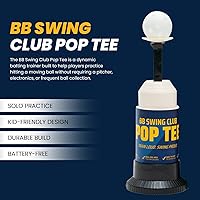 Vista 8 de BB Swing Club Pop Tee, entrenador de béisbol emergente para práctica de golpe, equipo de entrenamiento de camiseta pop con acción de lanzador