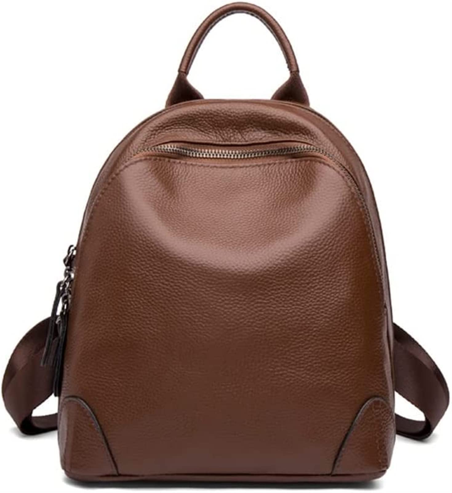 Mochila for Mujer Mochila for Mujer de Cuero Suave de Primera Capa de Alta Capacidad Que combina con Todo (Color : Brown)